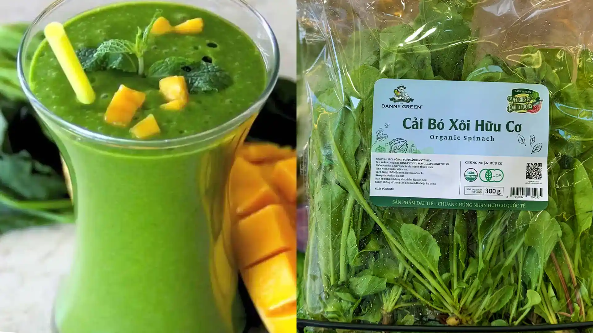Sinh tố cải bó xôi
