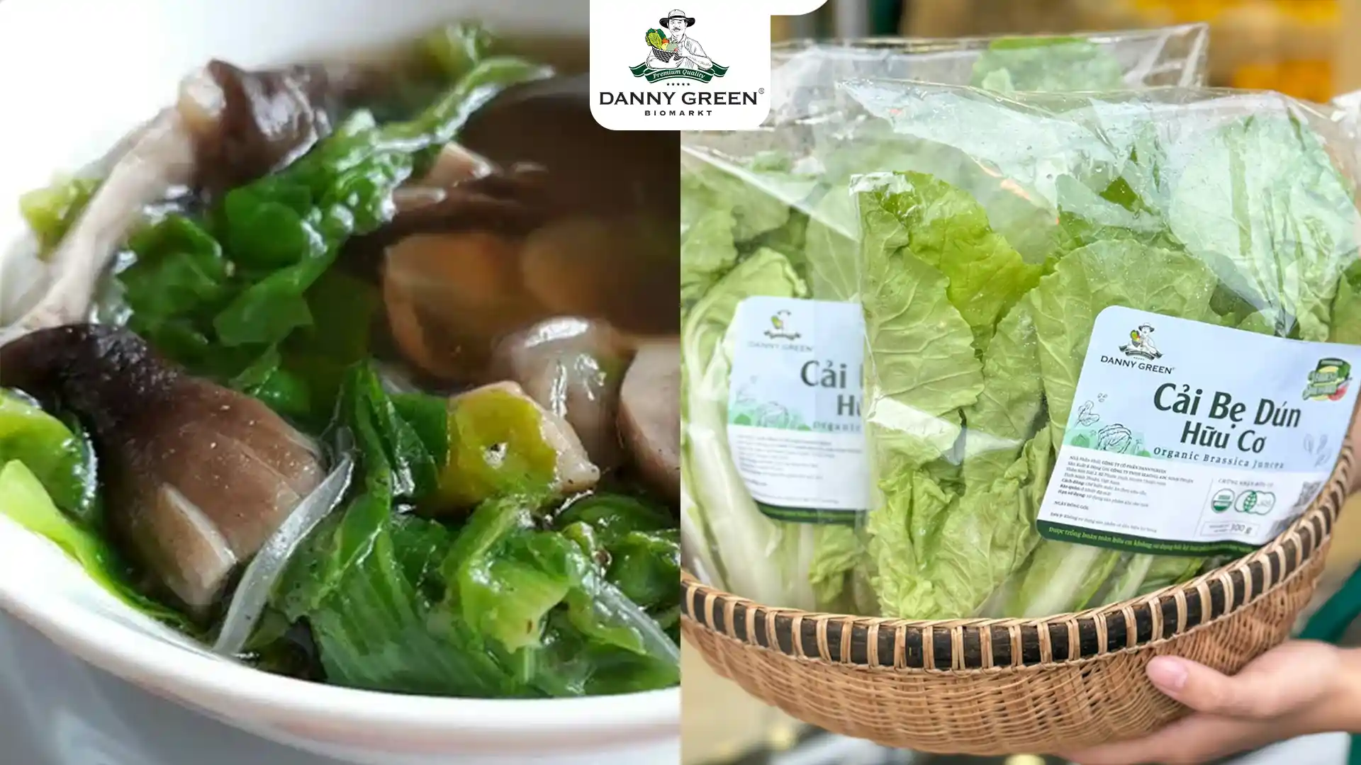 Canh rau cải bẹ dún nấu nấm thơm ngon