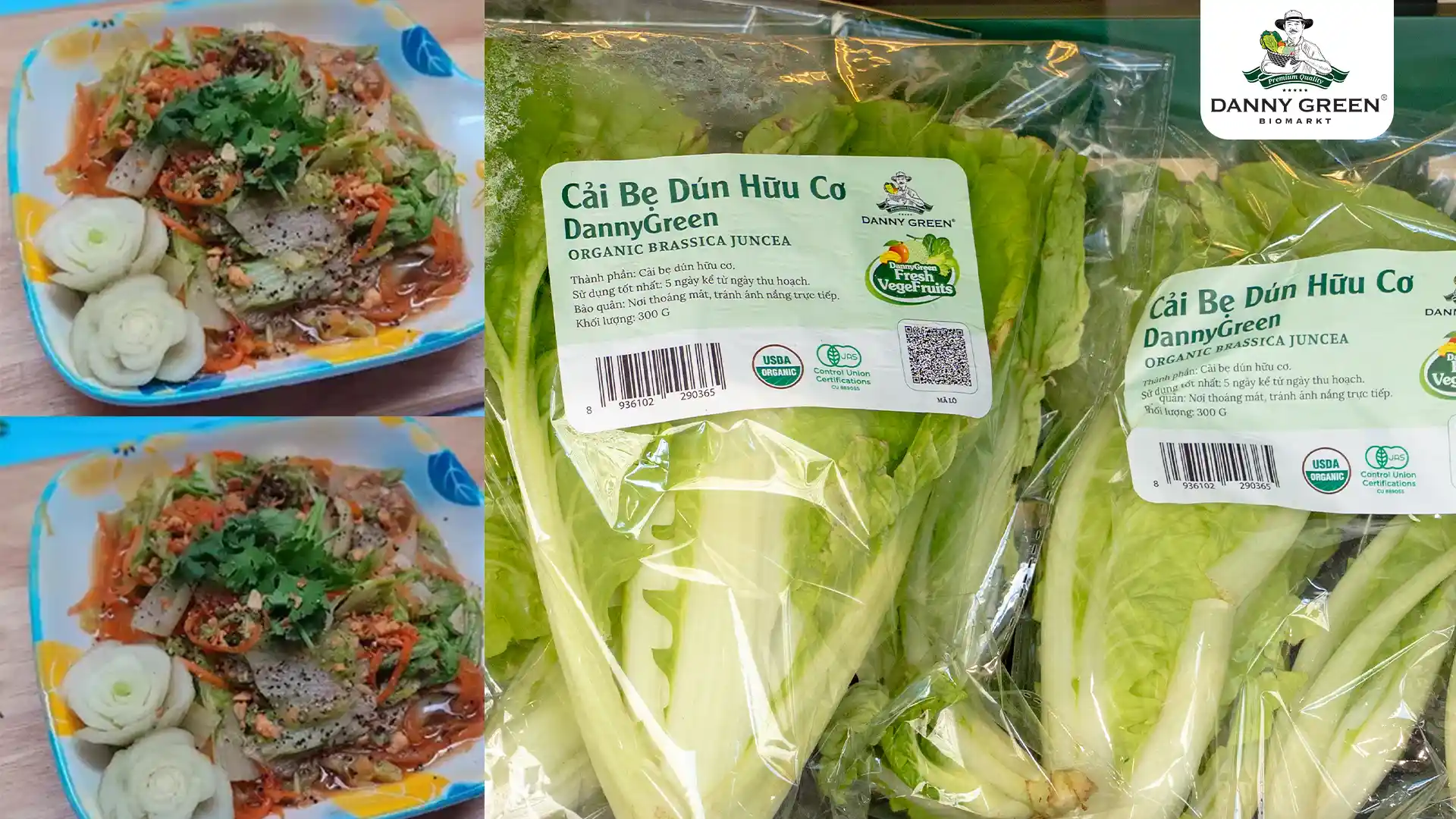Cải bẹ dún xào cà rốt