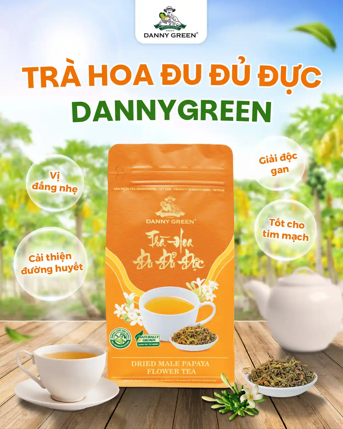Trà Hoa Đu Đủ Đực DannyGreen